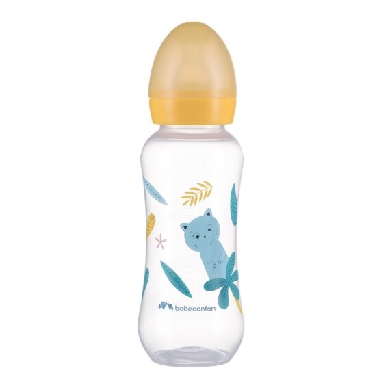 Пляшечка для годування BEBE CONFORT PP 240ML S.1 з силіконовою пустушкою Little Buddies