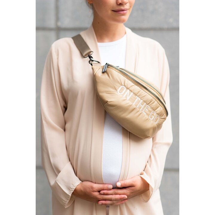 Сумка через плече Childhome Banana bag puffered beige — Photo 32