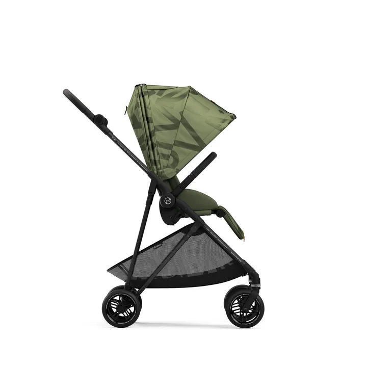 Прогулянкова коляска Cybex Melio Carbon Olive Green (з бампером) — Photo 7