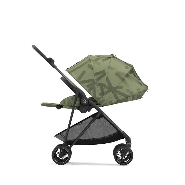 Прогулянкова коляска Cybex Melio Carbon Olive Green (з бампером) — Photo 9