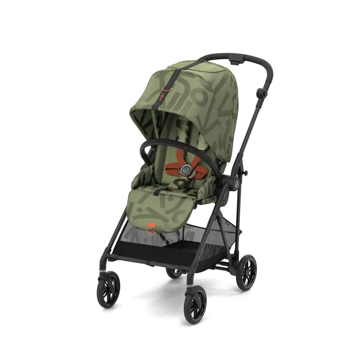 Прогулянкова коляска Cybex Melio Carbon Olive Green (з бампером) — Photo 6