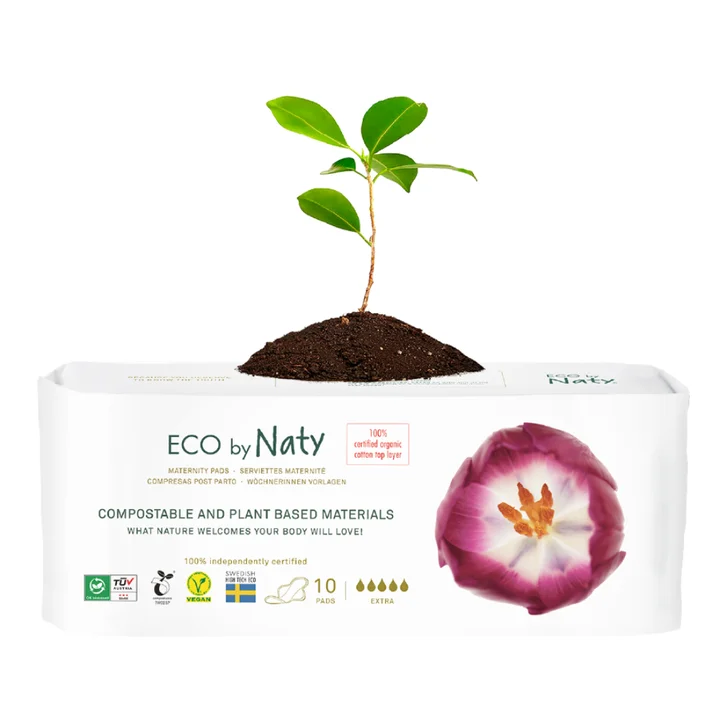 Післяпологові органічні прокладки Eco by Naty 10 шт — Photo 10