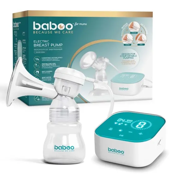 Молоковідсмоктувач електричний BABOO з технологією 3D всмоктування