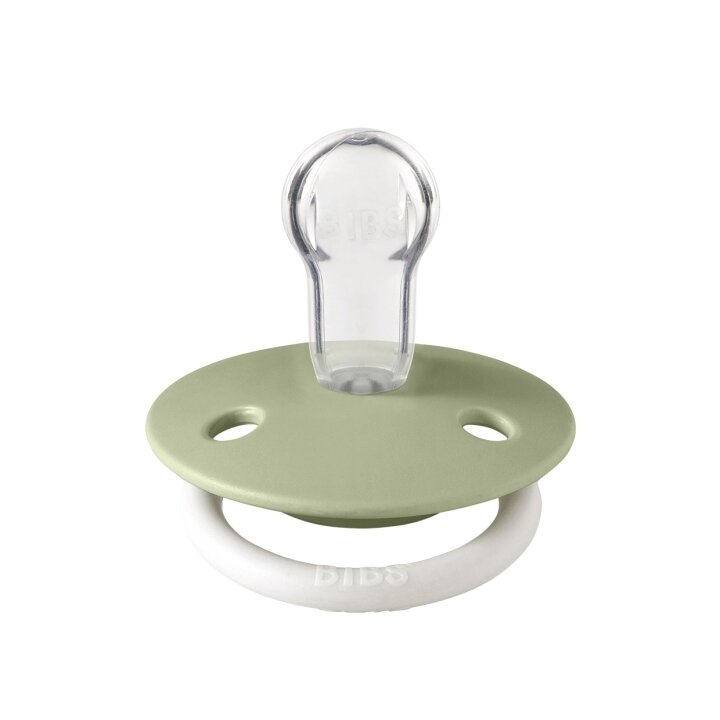 Соска пустушка BIBS De Lux Silicone Round (кругла) – Sage GLOW (світиться в темряві) 0-36 міс. — Photo 3