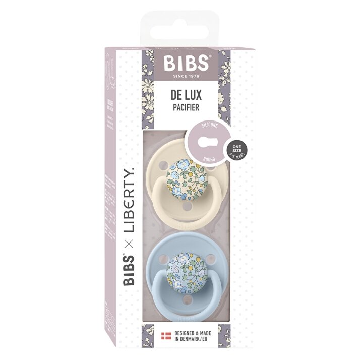 Пустушка BIBS x Liberty De Lux Silicone Round (кругла) Onesize – (2 в упаковці) — Photo 8