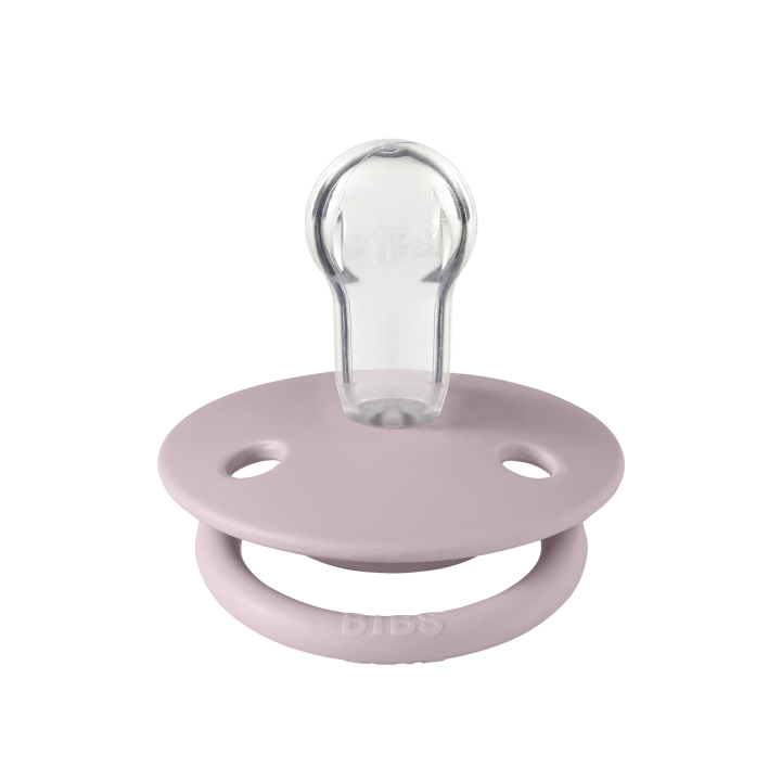 Соска пустушка BIBS De Lux Silicone Round (кругла) – Dusky Lilac 0-36 міс. — Photo 3