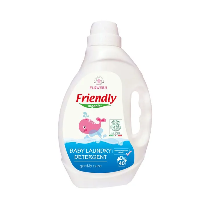 Органічний рідкий пральний порошок Friendly Organic квіти 2000 мл (40 прань) — Photo 11