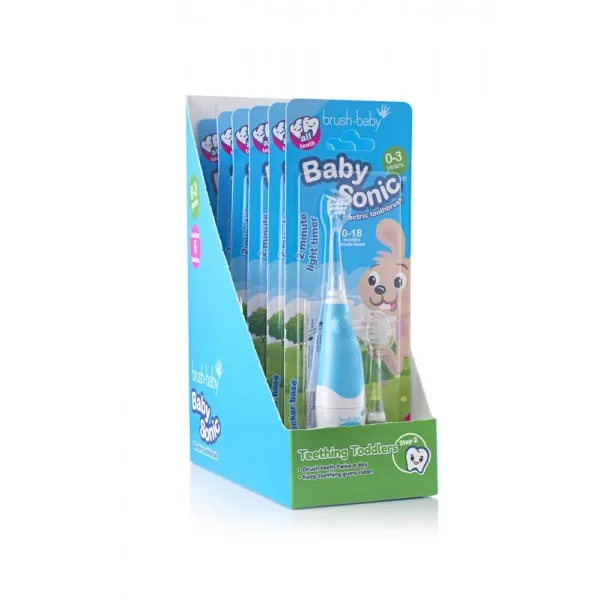 Електрична зубна щітка BabySonic (від 0 до 3 років) - Blue, (Brush-baby) — Photo 7