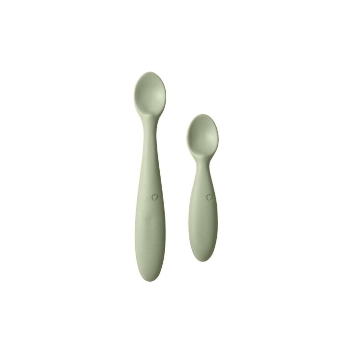 Набір дитячих ложок для годування BIBS Spoon Set Sage (2 шт) — Photo 6