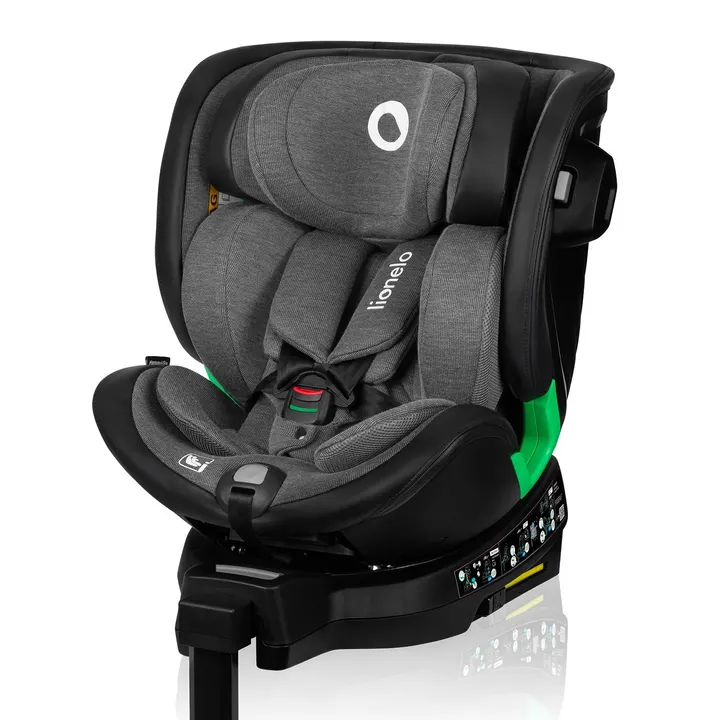 Дитяче автокрісло Lionelo HARMONY I-SIZE GREY GRAPHITE LEATHER — Photo 3