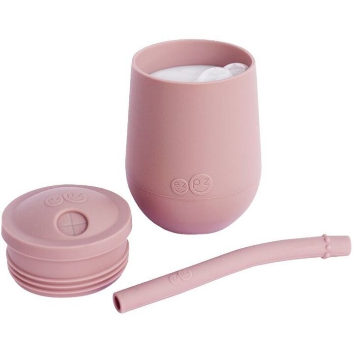 Чашка у наборі з кришкою та соломинкою EZPZ рожева MINI CUP (SET) BLUSH — Photo 9