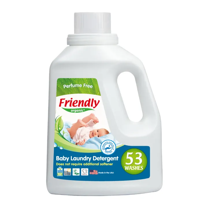 Органічний рідкий пральний порошок-концентрат Friendly Organic без запаху 1,57 літрів (53 прання) — Photo 11
