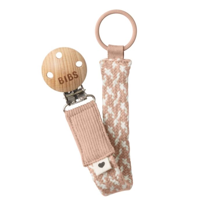 Тримач для пустушки BIBS Pacifier Clip Braided Blush — Photo 22