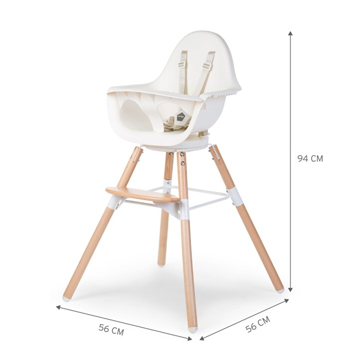 Стілець для годування Childhome Evolu ONE.80° з бампером - natural/white — Photo 30