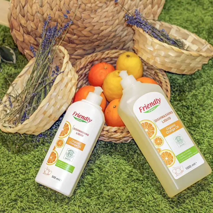 Органічний засіб для миття посуду Friendly Organic з апельсиновою олією 500 мл — Photo 14