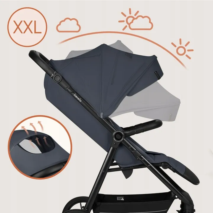 Прогулянкова коляска Lionelo IVA GREY GRAPHITE — Photo 6