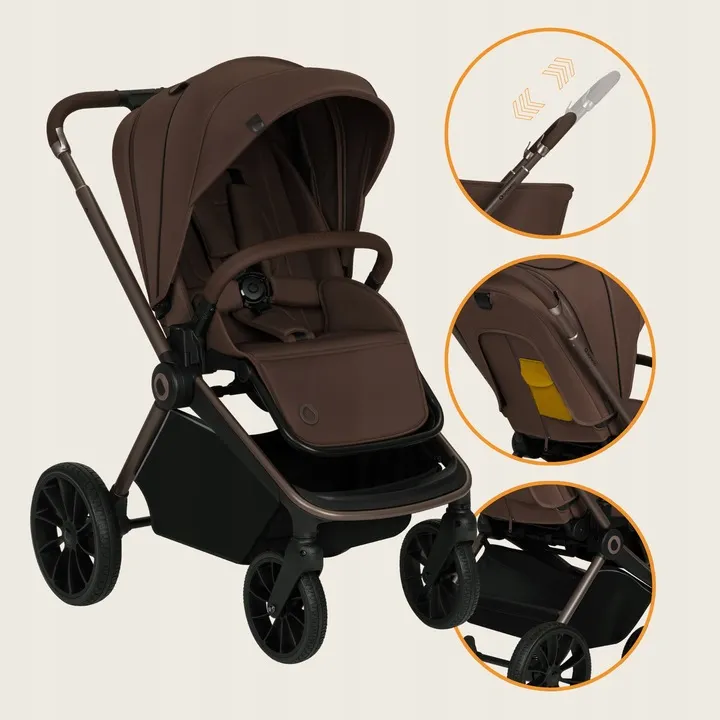 Універсальна коляска 3 в 1 Lionelo MIKA PLUS 3IN1 MOCHA MOUSSE — Photo 8