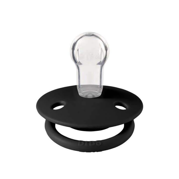 Соска пустушка BIBS De Lux Silicone Round (кругла) – Black 0-36 міс. — Photo 4