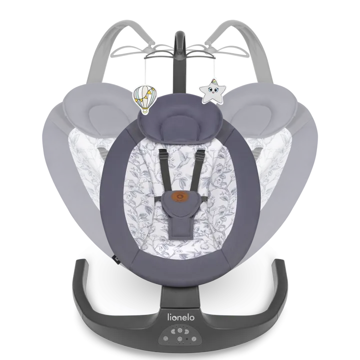 Шезлонг-гойдалка Lionelo RALF GREY WHITE — Photo 6