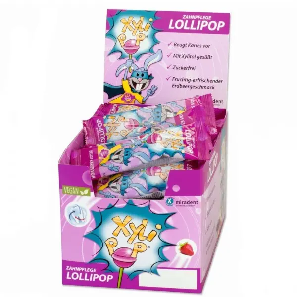 Льодяник з ксилітолом на паличці Xylipop (50 шт), (Miradent) — Photo 2