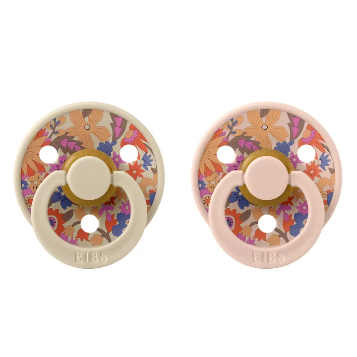 Пустушка BIBS x Liberty Colour Latex Round (кругла) June Blossom – Blush Mix (2 в упаковці) 0-6 міс. — Photo 2
