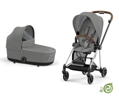 Коляска 2 в 1 Cybex Mios 4.0 Pearl Gray на шасі Chrome Brown — Photo 6