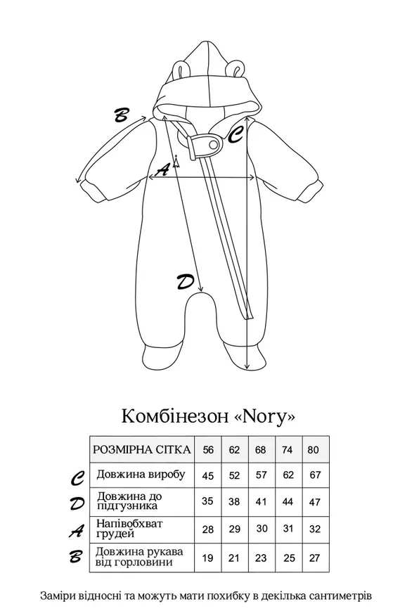 Комбінезон з начосом Nory, Молоко (0-3 міс) — Photo 15