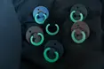 Соска пустушка BIBS Colour Latex Round (кругла) – Woodchuck GLOW (світиться в темряві) 6-18 міс. — Photo 6
