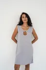 Нічна сорочка для вагітних та годування XS-XL Мамин Дім Simple 24126 - Сірий — Photo 6