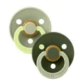 Пустушка Studio Colour 2 PACK Fusion Latex Round (кругла) – Sage Hunter Green mix (2 в упаковці) 0-6 міс. — Photo 1