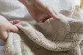 В'язана ковдра BIBS Knitted Blanket Wavy Ivory — Photo 2