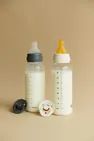 Дитяча пляшечка BIBS Baby Bottle Round Latex 270 мл Medium Flow (середній поток) Baby Blue — Photo 2