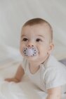 Соска пустушка BIBS Infinity Silicone Symmetrical (симетрична) – Blossom/Dusky Lilac (2 в упаковці) 0-6 міс. — Photo 2