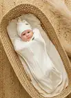 Євро пелюшка на блискавці з шапочкою "Purl", Жолуді 0-3 міс.