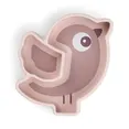 Силіконова тарілка для перекусів Done By Dear Stick&Stay Birdee Пудра