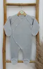 Чоловічок для немовля закритою ручкою в рубчик (Gray) 56р.