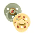 Пустушка Studio Colour 2 PACK Latex Round (кругла) Ladybug – Sage Mix (2 в упаковці) 6-18 міс.