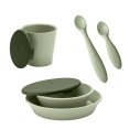 Набір посуду (миски, ложки, чашка) BIBS Complete Dinner Set - Sage — Photo 1