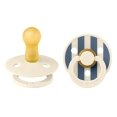 Пустушка Studio Colour Latex Round (кругла) Pin – Ivory / Steel Blue Mix (2 в упаковці) 6-18 міс. — Photo 1