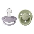 Пустушка BIBS x Liberty De Lux Silicone Round (кругла) Onesize – Capel Sage / Fossil Mix (2 в упаковці) 0-36 міс.