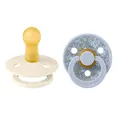 Пустушка BIBS x Liberty Colour Latex Round (кругла) – Eloise Dusty Blue / Ivory Mix (2 в упаковці) 6-18 міс.