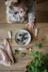 Набір для годування Elodie Details Silicone Bowl Set Blue Garden — Photo 6