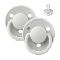 Соска пустушка BIBS De Lux Silicone Round (кругла) – Haze/Haze (2 в упаковці) 0-36 міс.