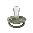 Соска пустушка BIBS De Lux Silicone Round (кругла) – Tie Dye Camo Hunter Green Sand 0-36 міс.