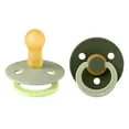 Пустушка Studio Colour 2 PACK Fusion Latex Round (кругла) – Sage Hunter Green mix (2 в упаковці) 0-6 міс.