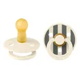 Пустушка Studio Colour Latex Round (кругла) Block – Ruby Pine Mix (2 в упаковці) 6-18 міс. — Photo 1