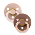 Пустушка Studio Colour 2 PACK Fusion Latex Round (кругла) – Blush Woodchuck mix (2 в упаковці) 18міс.+ — Photo 1