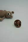 Соска пустушка BIBS De Lux Latex Round (кругла) – Dark Oak 6-18 міс. — Photo 1