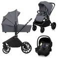 Універсальна коляска 3 в 1 Lionelo MIKA PLUS 3IN1 GREY STONE