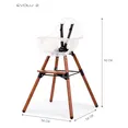 Стілець для годування Childhome Evolu 2 з бампером nut/frosted, арт. CHEVOCHFR — Photo 3